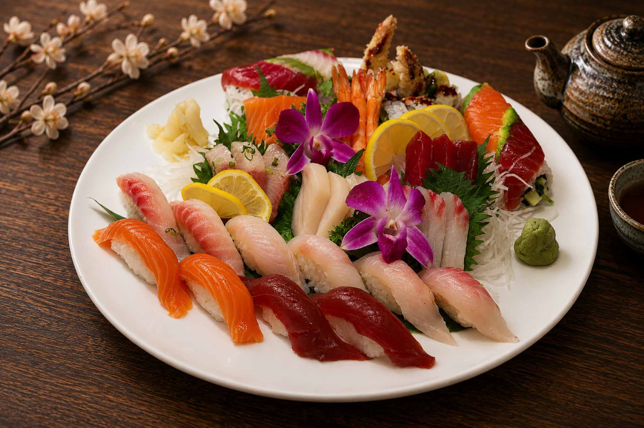 Sushi close-up at Shiki